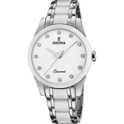 Festina Quarz Damen Keramik F20499/1 - weiß - 35mm
