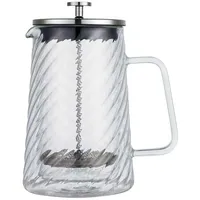 OEM Kaffee- Und Tee-ei Glas 1000ml French Press Silber Kb-7764