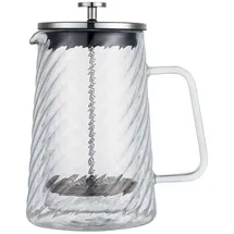 OEM Kaffee- Und Tee-ei Glas 1000ml French Press Silber Kb-7764