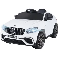 Kinder-Elektroauto Mercedes AMG GLC 63S Coupé, 4x4-Antrieb, Fernbedienung, 140 Watt, LED, EVA-Reifen (Weiß)