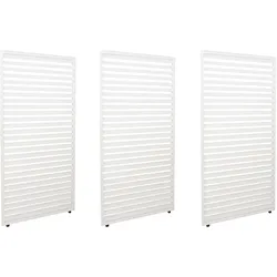 Mendler 3er-Set Aluminium Paneele für Pergola HWC-L46, Terrassenüberdachung, Lamellenpaneel Modul, 204x271cm ~ weiß