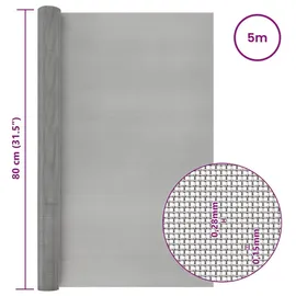 vidaXL Maschendrahtzaun 80 x 500 cm Silber/Edelstahl