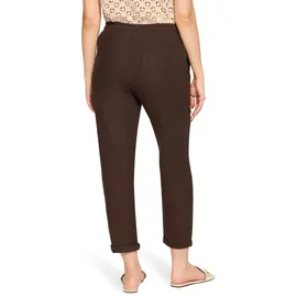 Cartoon Leinenhose Damen Lässig Dunkelbraun 34