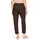 Cartoon Leinenhose Damen Lässig Dunkelbraun 34