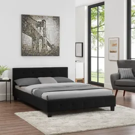 CARO-Möbel Iowa 140 x 200 cm Schwarz