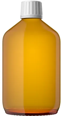 Euro Medizinflasche mit Verschluss, 500 ml