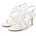 High-Heel-Sandalette romantische Sandalette Sommerschuh weiß 40