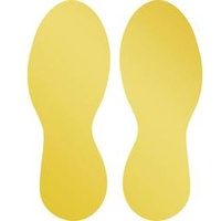 Durable 104704 Bodenmarkierungsform Fuß, ablösbar Gelb 5 Paar (B