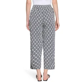Betty Barclay Marlene-Hose mit elastischem Bund in Dunkelblau/Weiß | Gr.: 40