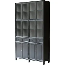 Tikamoon Buffet Geschirrschrank aus Mahagoni 120 cm hoch schwarz