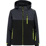 CMP Jungen Skijacke Kid Jacket Snaps Hood 34W4984-U901 104 - Nero - 104