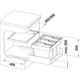 Blanco Flexon II 45 l Grau