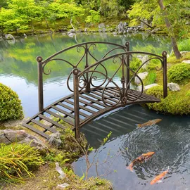 Outsunny Vintage Gartenbrücke 99 x 68 x 53 cm Bronze