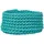 Homescapes Gestrickter Aufbewahrungskorb 37 x 37 x 21 cm Petrol/Blau