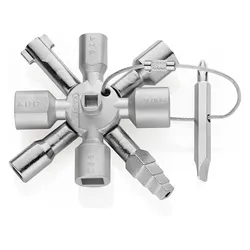 1St. Knipex 00 11 01 Universalschlüssel TwinKey® Zinkdruckguß, inkl. Bit und Ada...