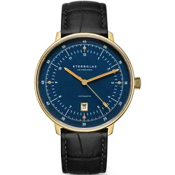 STERNGLAS - HAMBURG - AUTOMATIK - EDITION MARINE - blau - gold - heritage schwarz / 42MM