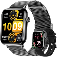 Smartwatch, Smartwatch Damen Herren, 1.81" HD Fitness Tracker Uhren für Android IOS, IP67 Wasserdicht Pulsmesser Schrittzähler Aktivitätstracker