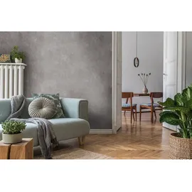 A.S. Création Vliestapete Uni Metallic Grau Braun