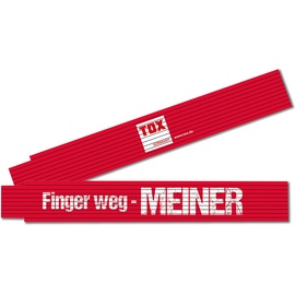 TOX "Finger weg - MEINER" Gliedermaßstab 2m rot (09969006/T)
