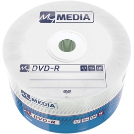 MyMedia DVD-R 4.7GB, 16x 50er Pack Spindel, DVD Rohlinge beschreibbar, 16-fache Brenngeschwindigkeit & Lange Lebensdauer, DVD-R rewritable, DVD leer, Leere DVD