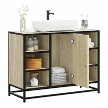 vidaXL Waschbeckenunterschrank 80 x 60 x 33 cm Braun