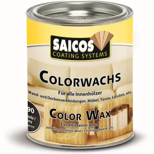 SAICOS Colorwachs Holzwachs, ebenholz, Hochwertige Farbe auf Naturöl-Basis für Holz im Innenbereich, 375 ml - Dose