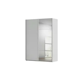 meinSchrank Schwebetürenschrank Regina 161 x 223 x 68 cm Grau