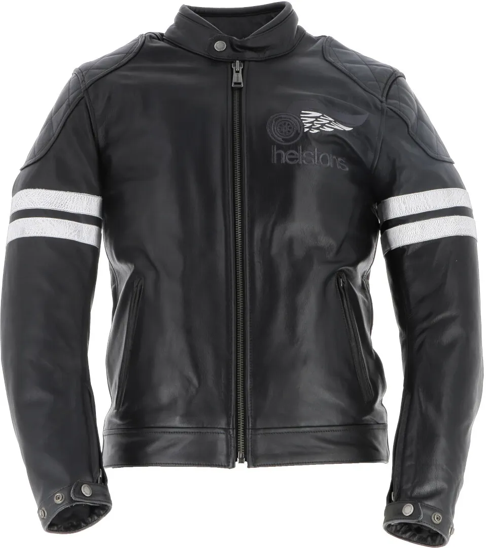 Helstons Jake Speed Motorrad Lederjacke, schwarz, Größe S für Männer