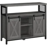 VASAGLE Sideboard Küchenschrank Aufbewahrungsschrank 33 x 100 x 80 cm Silber