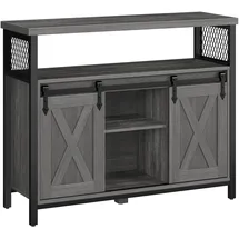 VASAGLE Sideboard Küchenschrank Aufbewahrungsschrank 33 x 100 x 80 cm Silber