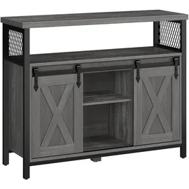VASAGLE Sideboard Küchenschrank Aufbewahrungsschrank 33 x 100 x 80 cm Silber