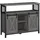 VASAGLE Sideboard Küchenschrank Aufbewahrungsschrank 33 x 100 x 80 cm Silber