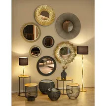 Mirrors and More Rinara Gold Schwarz Metall 43 x 42 cm