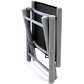 Mojawo Garten Klapphocker 40 x 40 x 45 cm silbergrau/schwarz