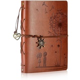 ZEEYUAN Fotoalbum zum Selbstgestalten Löwenzahn 60 Seiten 22x27.3cm Vintages Gästebuch Leder Fotobuch mit Fotoecken als Schönes Geschenk zum Valentinstag Geburtstag und Weihnachten für Paare Freunde