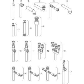 Geberit Rohrbogengeruchsverschluss für Waschbecken, absperrbar, mit Rückflussverhinderung, Abgang horizontal, weiß