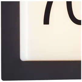 Lightbox LED Außenwandlampe inkl. Hausnummer 18 x 18 cm 9 W, 1100 lm & Weiß