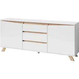 byLIVING Valentin Sideboard 180 x 76 x 38 cm Weiß Holzwerkstoff/Melamin
