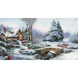 Lucas Luca-S Kreuzstich Set "Winter Landschaft II", Zählmuster, 60x32,5cm