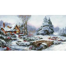 Lucas Luca-S Kreuzstich Set "Winter Landschaft II", Zählmuster, 60x32,5cm