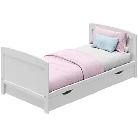 home collective Babybett, Weiß, Holz, 70x140 cm, Babymöbel, Babybetten, Gitterbett