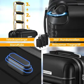 Kesser Koffer-Set 3-tlg. schwarz
