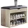 Wohnling Schuhbank 60 x 40 x 30 cm dunkelbraun Eiche Sonoma / dunkelbraun