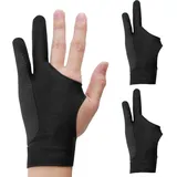 Künstler Zeichenhandschuh, Drawing Glove, 3 Lagen 2 Finger Handschuh,Handschuhe zum Schutz vor Verschmutzung und versehentlicher Berührung,für Bleistiftmalerei/grafiktablett/Tablet (2pcs)