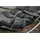 KAWOLA Relaxsessel ROWA Leder 77 x 88 x 103 cm grau mit Hocker