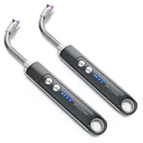 Brandson USB Lichtbogen Stabfeuerzeug 2er-Set Grau