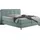 Home Affaire Boxspringbett HOME AFFAIRE "Cecina", blau (petrol), B:222cm L:210cm, Struktur fein (100% Polyester), Komplettbetten, Boxspringbett, in 5 Breiten, 3 Ausführungen, 2 Härtegrade, Knopfheftung, Topper