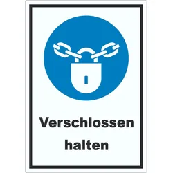 Verschlossen halten Aufkleber A0 (841x1189mm)