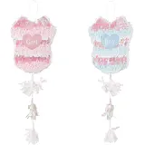 Baby Shower Faltbare Pinata Gender Reveal Jungen oder Mädchen Strampler