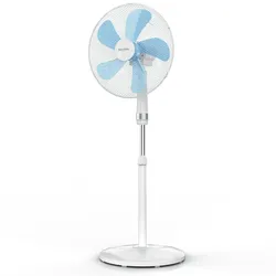 Brandson Standventilator 50W, Standlüfter 40 cm, Ventilator höhenverstellbar, Neigungswinkel 30° verstellbar, hoher Luftdurchsatz